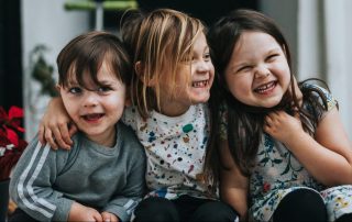 Kids sitting on the floor
