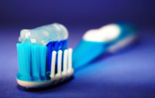 toothbrush with toothpaste