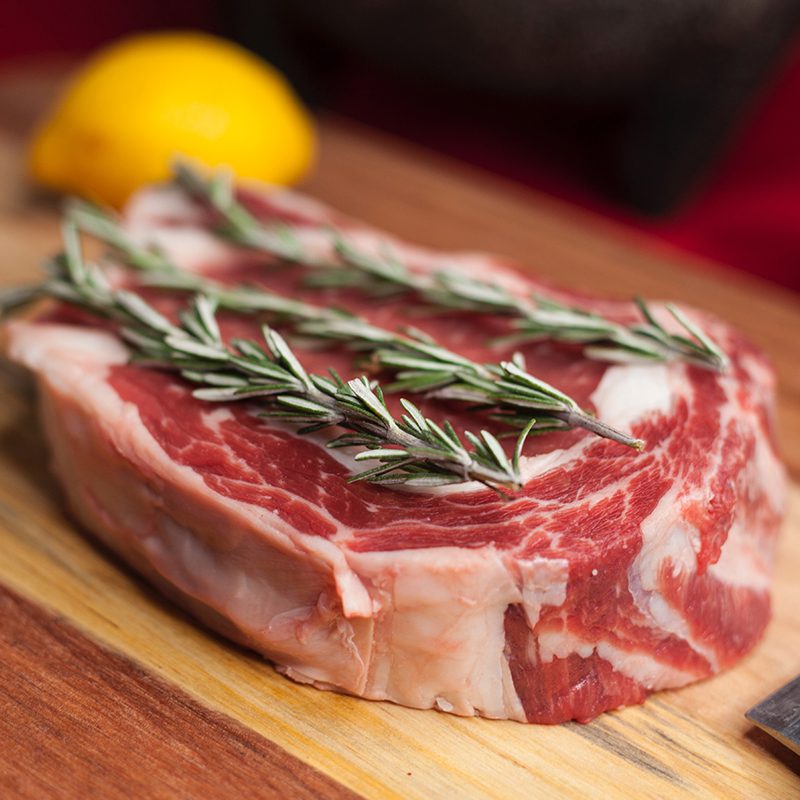 Steak with rosemary and lemon Beef steak with lemon