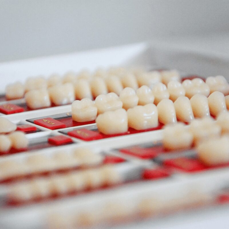 _Teeth collection laid in wax Teeth collection laid in wax