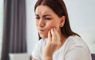 woman suffering from a toothache