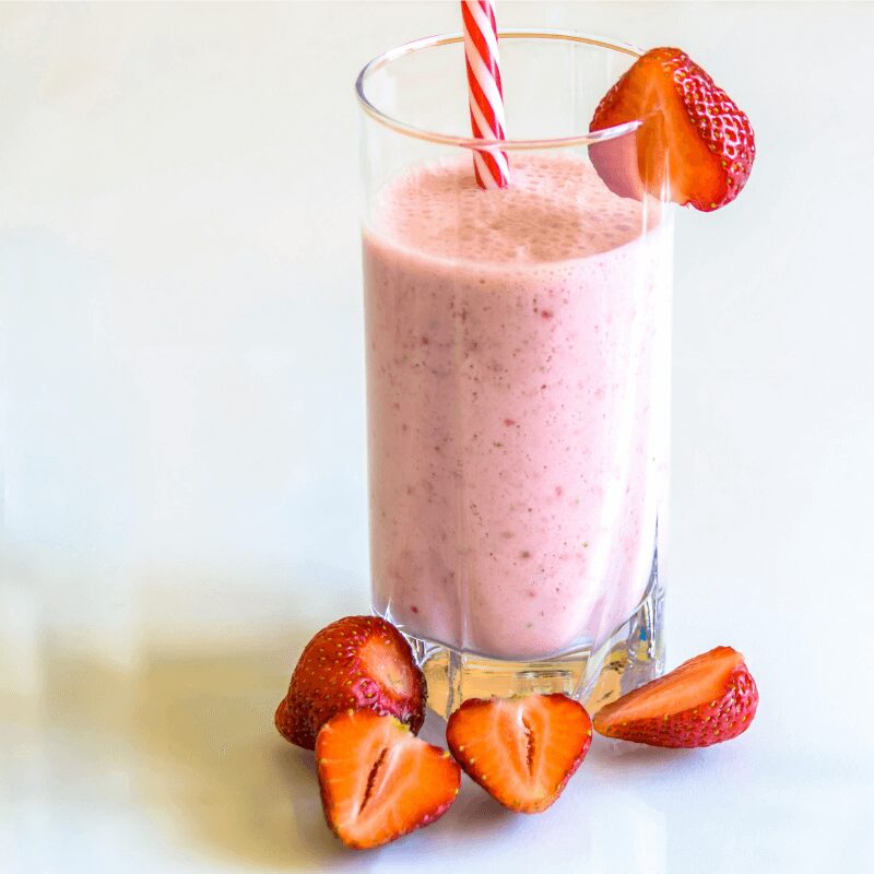 strawberry-shake to sooth oral pain