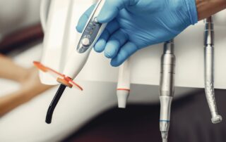 stained teeth, dental cleaning tools