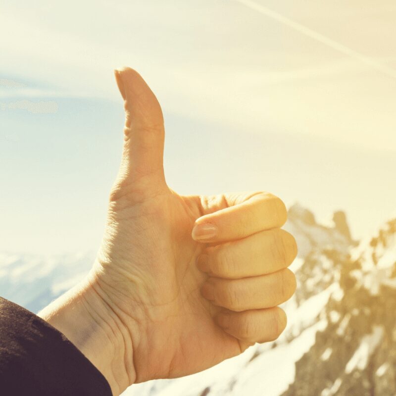 satisfaction, thumbs up