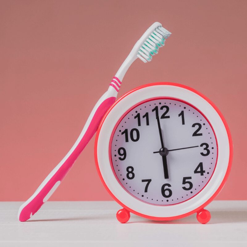 wait 30 minutes after meal, brush and time clock wait 30 minutes after meal, brush and time clock