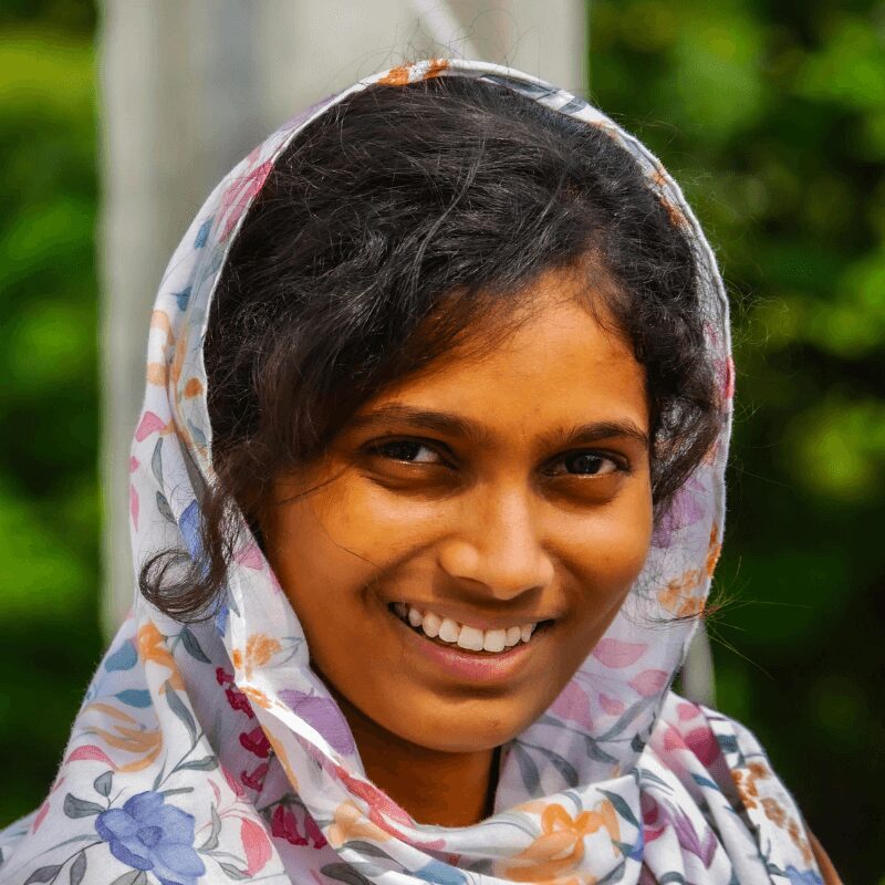 girl smiling with healthy teeth