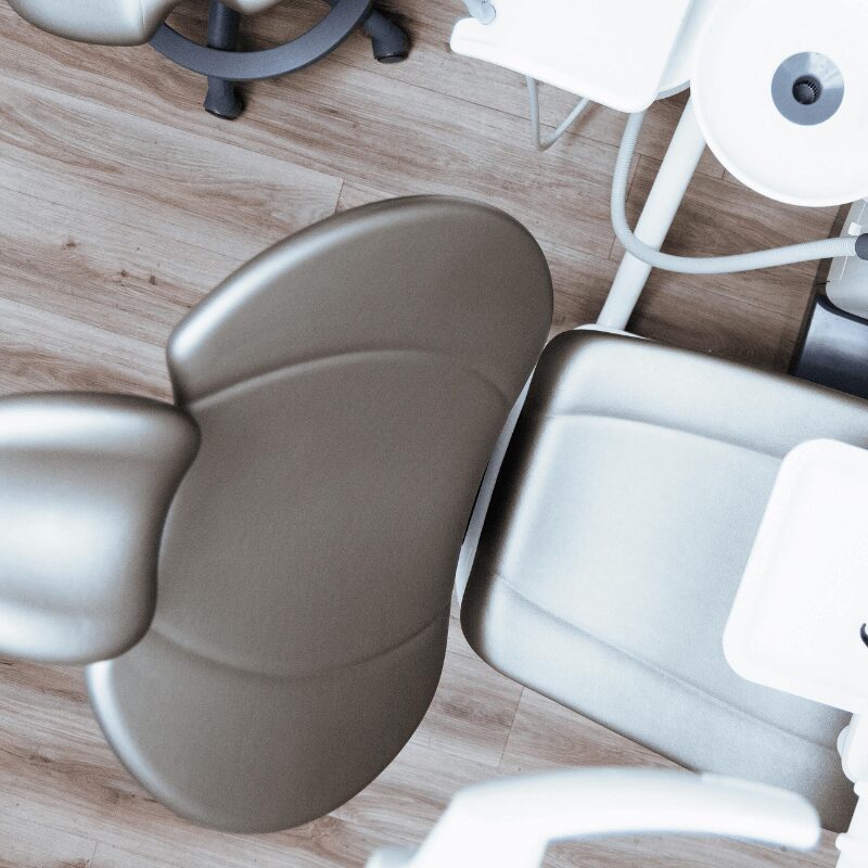 professional dental clinic patient chair view from the top