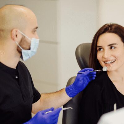 woman at the dentists for dental examination woman at the dentists for dental examination